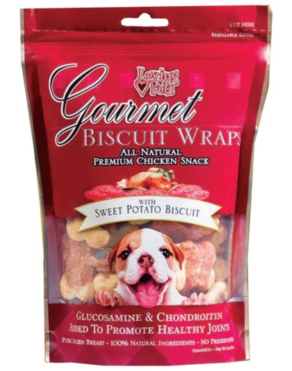 Loving Pets Gourmet Wraps Biscuit Dog Treat Sweet Potato 1ea/8 oz