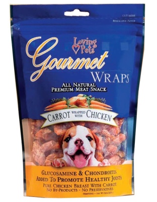 Loving Pets Gourmet Wraps Dog Treat Carrot & Chicken 1ea/6 oz