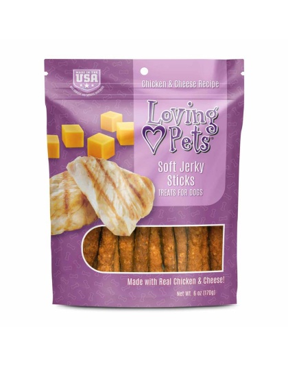 Loving Pets Soft Jerky Sticks Dog Treat Chicken & Cheese 1ea/6 oz