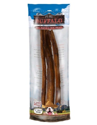 Loving Pets Pure Buffalo Bully Sticks Dog Treat 1ea/12 in, 3 pk
