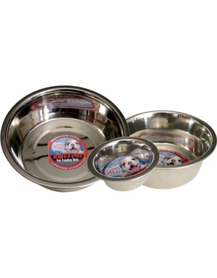 Loving Pets Traditional Stainless Steel Dog Bowl Silver 1ea/2 qt