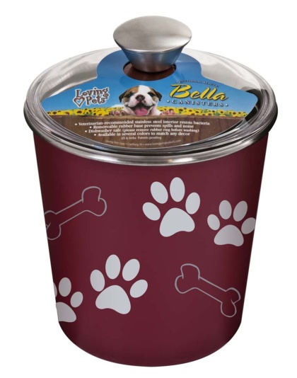 Loving Pets Treat Canister Merlot 1ea