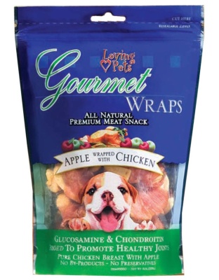 Loving Pets Gourmet Wraps Dog Treat Apple & Chicken 1ea/6 oz