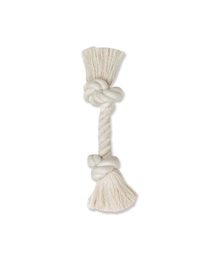 Mammoth Pet Products 100% Cotton Rope Bone Dog Toy White 1ea/14 in, LG