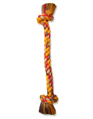 Mammoth Pet Products Cottonblend 2 Knot Rope Tug Toy Multi-Color 1ea/48 in