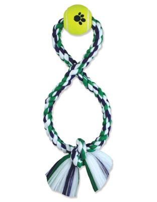 Mammoth Pet Products Figure in Tug Dog toy w/Tennis Ball Multi-Color 1ea/15 in, MD