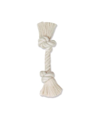 Mammoth Pet Products 100% Cotton Rope Bone Dog Toy White 1ea/9 in, SM