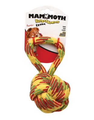 Mammoth Pet Products EXTRA Monkey Fist With Handle Dog Toy Multi-Color 1ea/3.5 in, MD