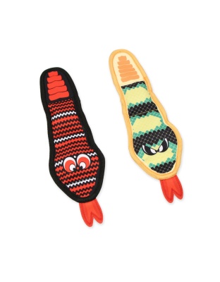 Mammoth Pet Products Squeaky Snake Dog Toy Assorted, 1ea/Mini, 12in.