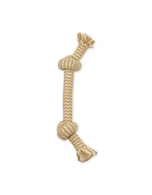 Mammoth Pet Products Flossy Chews EXTRA Peanut Butter Scented Dog Toy 2 Knot Bone, 1ea/SM, 9 in