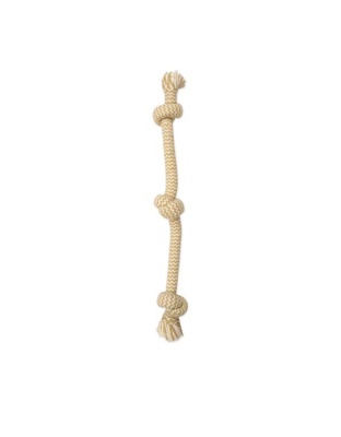 Mammoth Pet Products Flossy Chews EXTRA Peanut Butter Scented Dog Toy 3 Knot Tug, 1ea/MD, 20 in