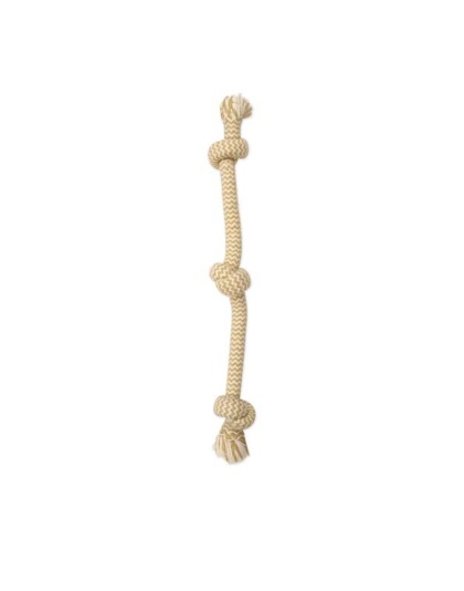 Mammoth Pet Products Flossy Chews EXTRA Peanut Butter Scented Dog Toy 3 Knot Tug, 1ea/MD, 20 in