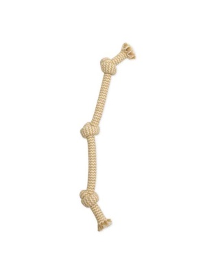 Mammoth Pet Products Flossy Chews EXTRA Peanut Butter Scented Dog Toy 3 Knot Tug, 1ea/SM, 15 in