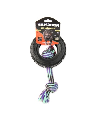 Mammoth Pet Products TireBiter II with Rope Dog Toy Multi-Color 1ea/5 in, MD
