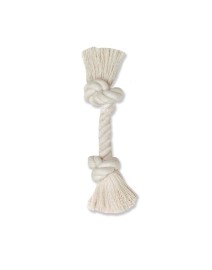 Mammoth Pet Products 100% Cotton Rope Bone White 1ea/12 in, MD