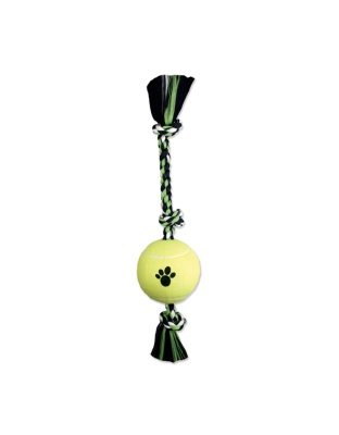 Mammoth Pet Products 3 Knot Tug Dog toy w/4in Tennis Ball Multi-Color 1ea/24 in, LG