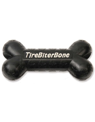 Mammoth Pet Products TireBiter Bone with Treat Station Dog Toy Black 1ea/LG, 7.25 in
