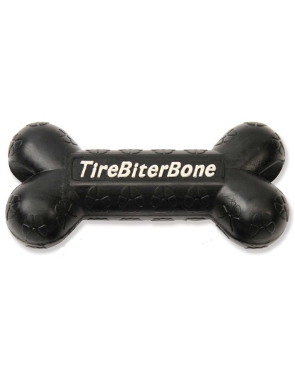 Mammoth Pet Products TireBiter Bone with Treat Station Dog Toy Black 1ea/LG, 7.25 in