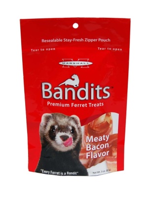Marshall Pet Products Bandits Ferret Treat Meaty Bacon 1ea/3 oz