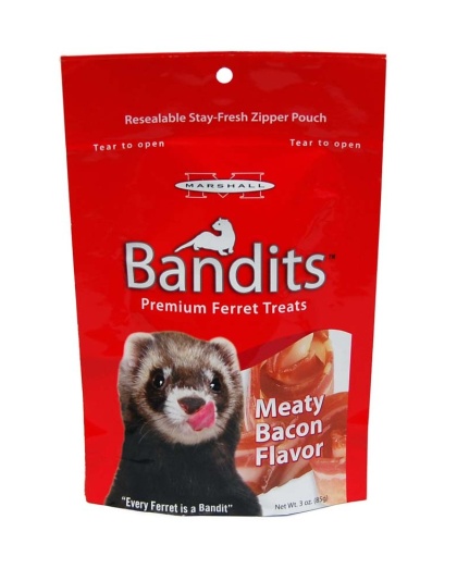 Marshall Pet Products Bandits Ferret Treat Meaty Bacon 1ea/3 oz