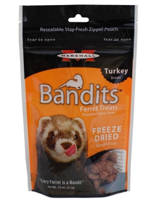 Marshall Pet Products Bandits Freeze-Dried Ferret Treat Turkey 1ea/0.75 oz