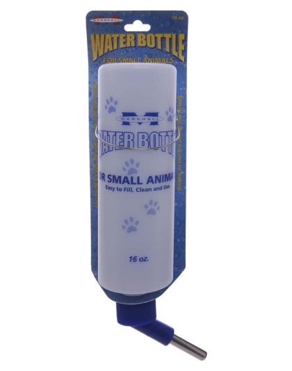 Marshall Pet Products Water Bottle for Small Animals Clear, Blue 1ea