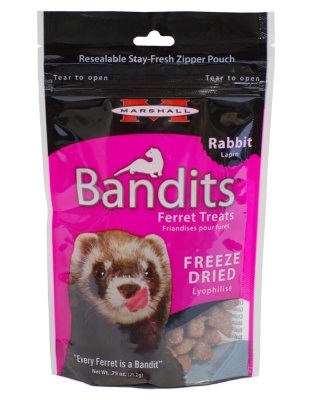 Marshall Pet Products Bandits Freeze-Dried Ferret Treat Rabbit 1ea/0.75 oz