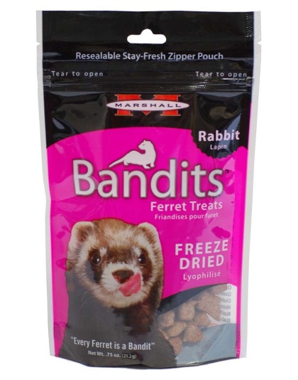 Marshall Pet Products Bandits Freeze-Dried Ferret Treat Rabbit 1ea/0.75 oz