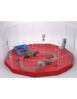 Marshall Pet Products Small Animal Play Pen Mat Red 1ea/11 Panel