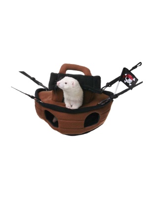 Marshall Pet Products Ferrets Pirate Ship Brown 1ea