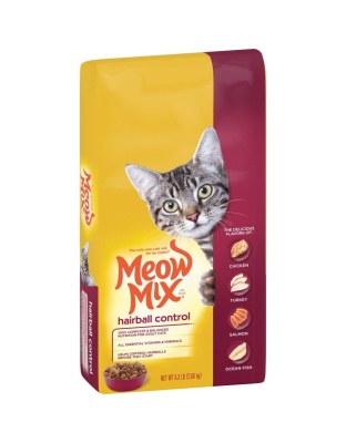 Meow-Mix Hairball Control Dry Cat Food Chicken, Turkey, Salmon & Ocean Fish 1ea/6.3 lb