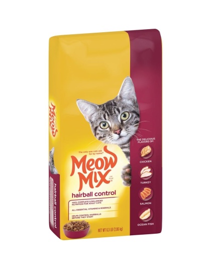 Meow-Mix Hairball Control Dry Cat Food Chicken, Turkey, Salmon & Ocean Fish 1ea/6.3 lb