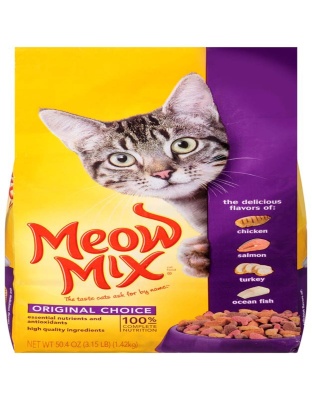 Meow-Mix Original Choice Dry Cat Food Chicken, Turkey, Salmon & Ocean Fish 1ea/3.15 lb