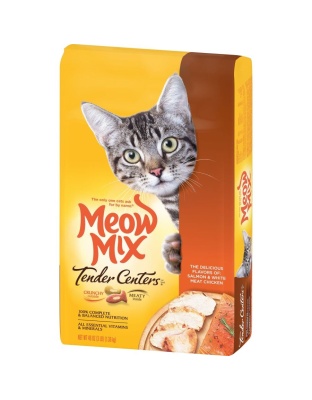Meow-Mix Tender Centers Dry Cat Food Salmon & Chicken 1ea/3 lb