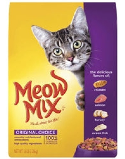 Meow-Mix Original Choice Dry Cat Food Chicken, Turkey, Salmon & Ocean Fish 1ea/16 lb