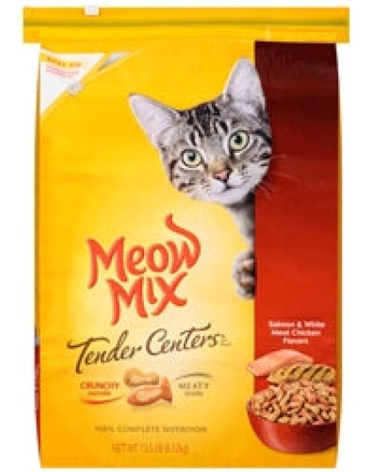 Meow-Mix Tender Centers Dry Cat Food Salmon & Chicken 1ea/13.5 lb