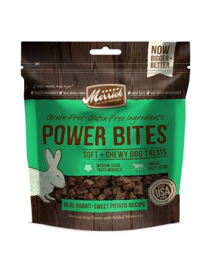 Merrick Power Bites Real Rabbit And Sweet Potato Recipe 6 oz.(Case Of 6)
