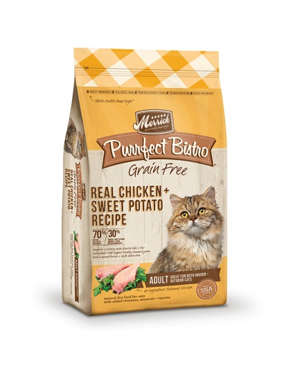 Merrick Purrfect Bistro Grain Free Real Chicken and Sweet Potato Recipe 4Lb