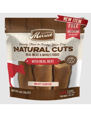 Merrick Dog Natural Cut Beef Large Chew 3 Count
