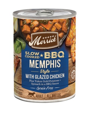 Merrick Dog Slow-Cooked Grain Free Memphis Style Chicken 12.7oz. (Case of 12)