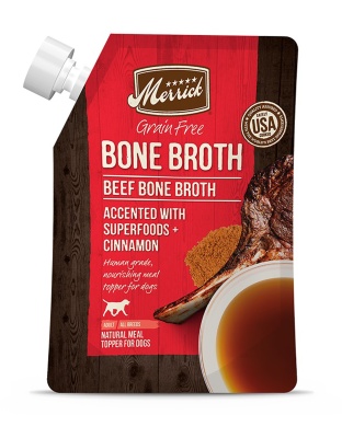 Merrick Dog Bone Broth Grain Free Beef 16oz. (Case of 10)