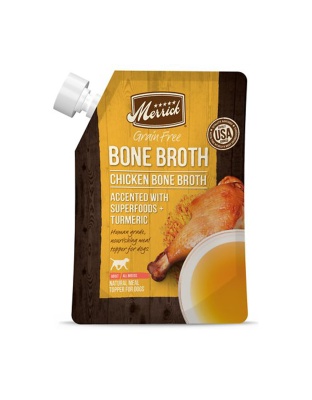 Merrick Dog Bone Broth Grain Free Chicken 16oz. (Case of 10)