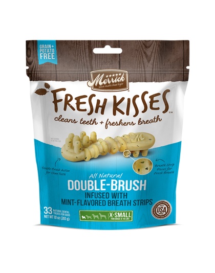 Merrick Fresh Kisses Mint Breath Strips For Extra Small Dogs (7-17 Lbs) 12oz.