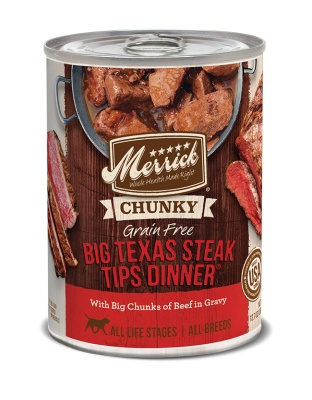Merrick Dog Chunky Big Texas Steak 12.7oz. (Case of 12)