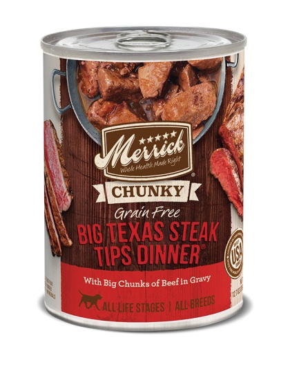 Merrick Dog Chunky Big Texas Steak 12.7oz. (Case of 12)
