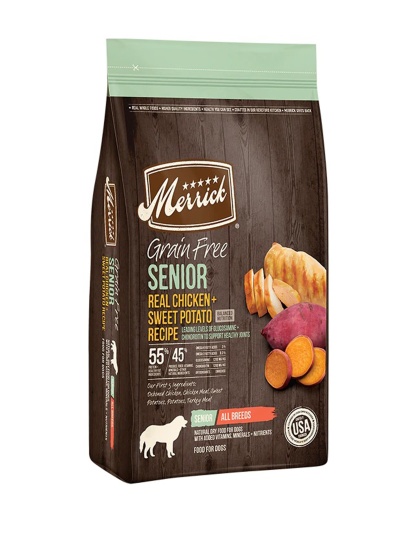 Merrick Dog Grain Free Senior Chicken And Sweet Potato 22Lb