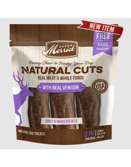 Merrick Dog Natural Cut Venison Large Chew 3 Count