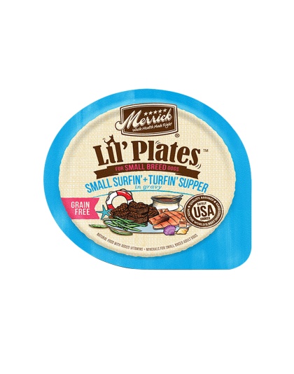Merrick Lil Plates Grain Free Small Surfin  Turfin Supper Dog Food 3.5oz. (Case of 12)