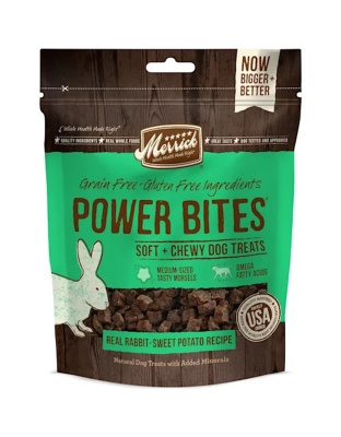 Merrick Dog Power Bites Rabbit Treats 6oz. (Case Of 6)