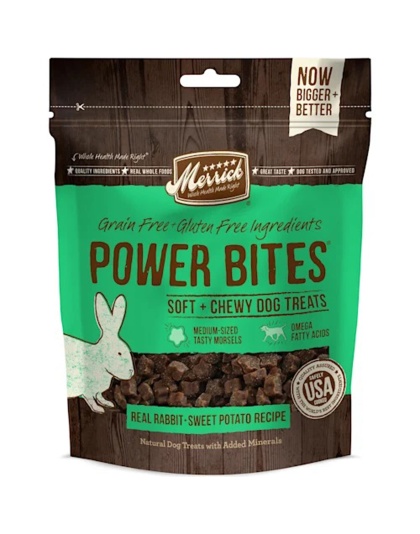 Merrick Dog Power Bites Rabbit Treats 6oz. (Case Of 6)